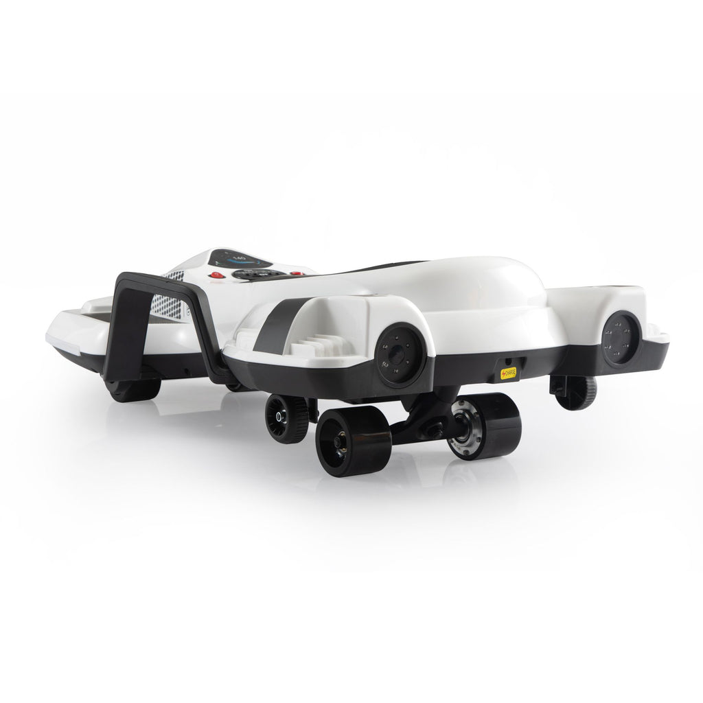 Yeah Depot - Electric Kids Racing Car with Music and Lights, White