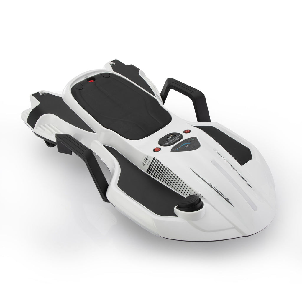Yeah Depot - Electric Kids Racing Car with Music and Lights, White