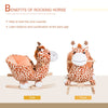 Yeah Depot - Qaba Kids Plush Rocking Horse Giraffe Style Themed Ride-On Chair Toy With Sound Brown