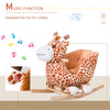 Yeah Depot - Qaba Kids Plush Rocking Horse Giraffe Style Themed Ride-On Chair Toy With Sound Brown