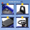 Yeah Depot - Aosom Kids Push Ride On Car with Working PA System and Horn, Police Truck Style Foot-to-Floor Sliding Car for Boys and Girls with Under-Seat Storage, for 18 Months to 5 Years Old, Blue