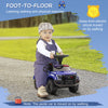 Yeah Depot - Aosom Kids Push Ride On Car with Working PA System and Horn, Police Truck Style Foot-to-Floor Sliding Car for Boys and Girls with Under-Seat Storage, for 18 Months to 5 Years Old, Blue