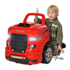Yeah Depot - Qaba Kids Truck Engine Toy, Kids Mechanic Car Repair Set, Engine Disassembly Play Workshop, Includes 61 Pieces, Steering Wheel, Horn, Light for 3-5 Years Old, Red