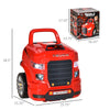 Yeah Depot - Qaba Kids Truck Engine Toy, Kids Mechanic Car Repair Set, Engine Disassembly Play Workshop, Includes 61 Pieces, Steering Wheel, Horn, Light for 3-5 Years Old, Red