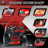 Yeah Depot - Qaba Kids Truck Engine Toy, Kids Mechanic Car Repair Set, Engine Disassembly Play Workshop, Includes 61 Pieces, Steering Wheel, Horn, Light for 3-5 Years Old, Red