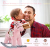 Yeah Depot - Qaba Kids Plush Ride-On Rocking Horse with Bear Toy, Children Chair with Soft Plush Toy & Fun Realistic Sounds, Pink