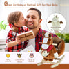 Yeah Depot - Qaba Kids Ride-On Rocking Horse Toy, Rocker with Lullaby Song, Hand Puppets & Soft Plush Fabric for Children 18-36 Months, Brown