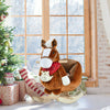 Yeah Depot - Qaba Kids Ride-On Rocking Horse Toy, Rocker with Lullaby Song, Hand Puppets & Soft Plush Fabric for Children 18-36 Months, Brown