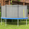 Yeah Depot - Soozier Trampoline Safety Net for 14ft Round Trampoline with 8 Straight Poles, Weather-Resistant Trampoline Net Replacement Enclosure with Yellow Zippered Entrance, Poles Not Included, Yellow