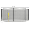 Yeah Depot - Soozier Trampoline Safety Net for 14ft Round Trampoline with 8 Straight Poles, Weather-Resistant Trampoline Net Replacement Enclosure with Yellow Zippered Entrance, Poles Not Included, Yellow