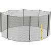 Yeah Depot - Soozier Trampoline Safety Net for 14ft Round Trampoline with 8 Straight Poles, Weather-Resistant Trampoline Net Replacement Enclosure with Yellow Zippered Entrance, Poles Not Included, Yellow