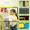 Yeah Depot - Qaba 4.6' Kids Trampoline with Basketball Hoop, Horizontal Bar, 55'' Indoor Trampoline with Net, Small Springfree Trampoline Gifts for Kids Toys, Ages 3-10, Yellow