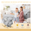 Yeah Depot - Qaba Kids Ride-On Rocking Horse, Koala-shaped Rocker with Realistic Sounds for Children 18-36 Months, Gray
