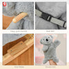 Yeah Depot - Qaba Kids Ride-On Rocking Horse, Koala-shaped Rocker with Realistic Sounds for Children 18-36 Months, Gray