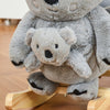 Yeah Depot - Qaba Kids Ride-On Rocking Horse, Koala-shaped Rocker with Realistic Sounds for Children 18-36 Months, Gray