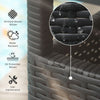 Yeah Depot - Outsunny 22'' Rattan Wicker Side Table with Steel Frame, Umbrella Insert Hole, Sand Bag for Outdoor, Patio, Garden, Backyard, Black & Tan