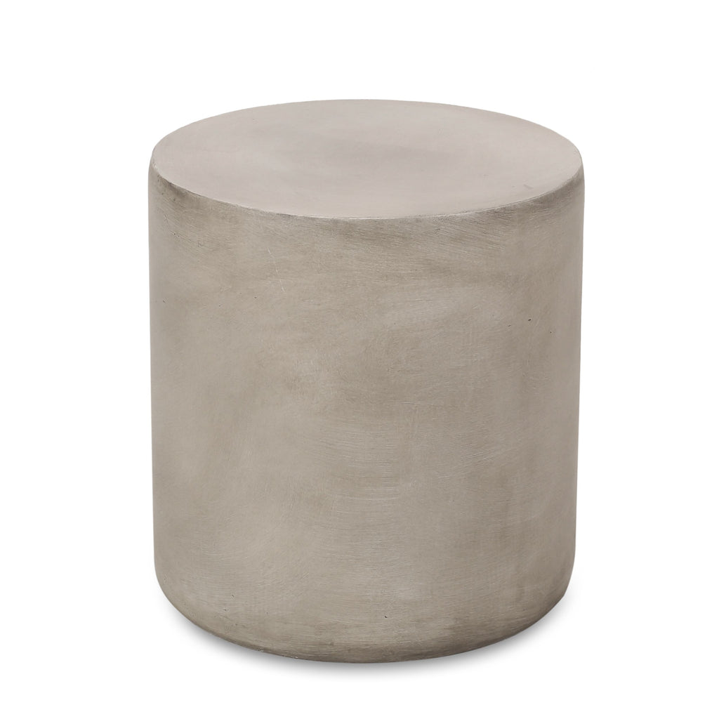 Yeah Depot - Outdoor LightWeight Concrete Side Table,Light Gray