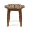 Yeah Depot - Outdoor 16'' Acacia Wood Side Table, Teak Finish