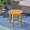 Yeah Depot - Outdoor 16'' Acacia Wood Side Table, Teak Finish