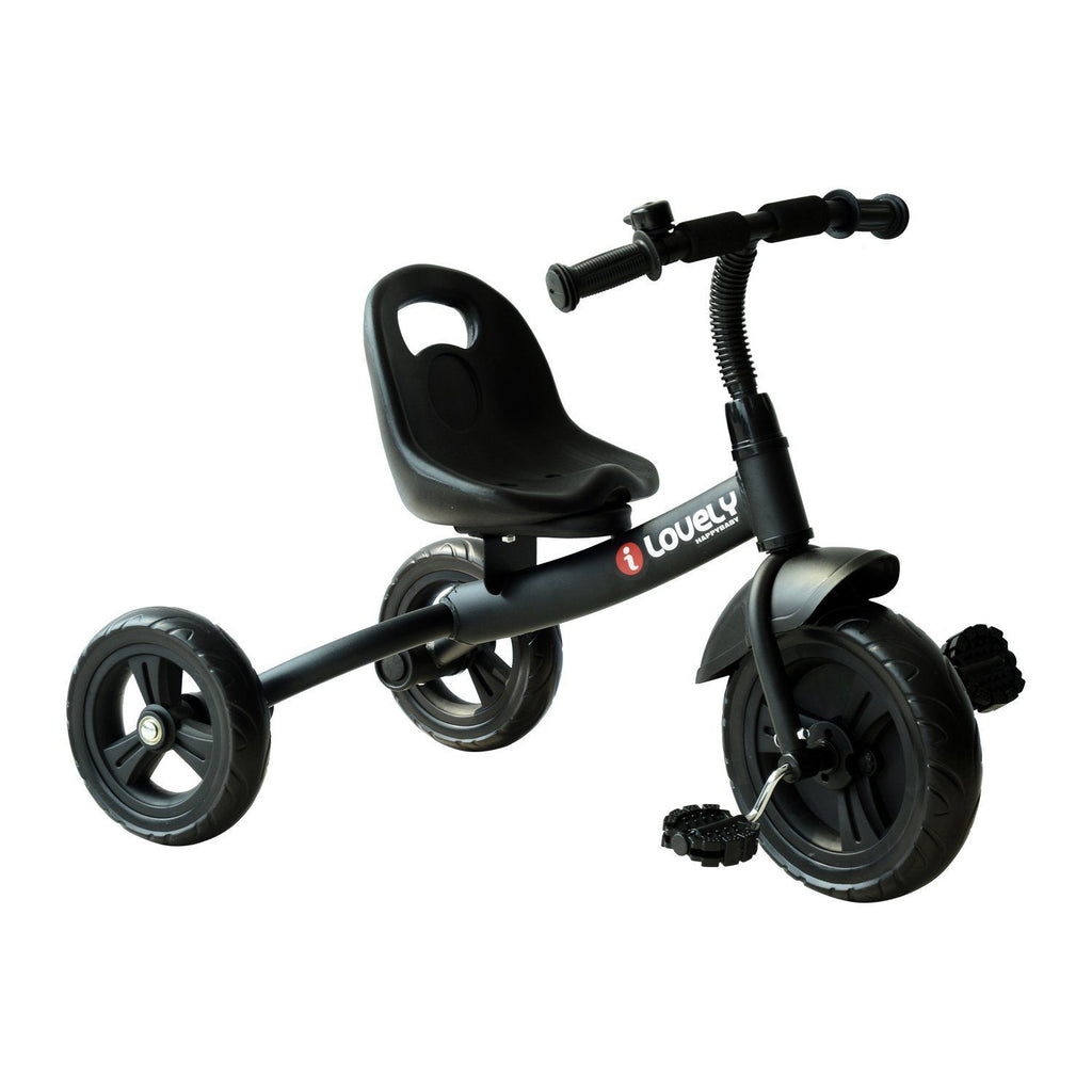 Yeah Depot - Qaba 3-Wheel Recreation Ride-On Toddler Tricycle With Bell Indoor / Outdoor - Black