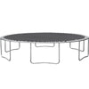 Yeah Depot - 14FT Powder-coated Advanced Trampoline with Basketball Hoop Inflator and Ladder(Outer Safety Enclosure) Orange
