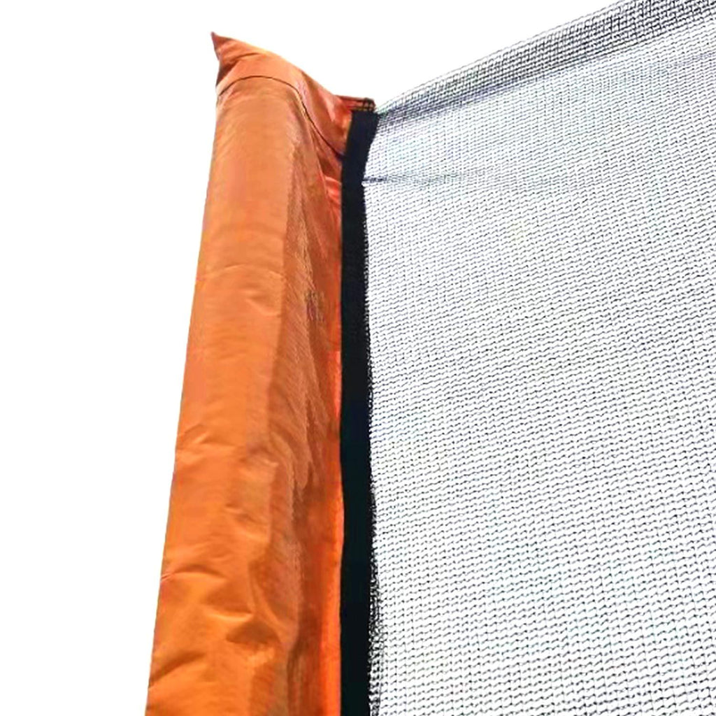 Yeah Depot - 14FT Powder-coated Advanced Trampoline with Basketball Hoop Inflator and Ladder(Outer Safety Enclosure) Orange