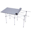 Yeah Depot - Portable Folding Lightweight Aluminum Camping Picnic Table for 4-6, Compact Roll Top Table with Carry Bag