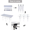 Yeah Depot - Portable Folding Lightweight Aluminum Camping Picnic Table for 4-6, Compact Roll Top Table with Carry Bag