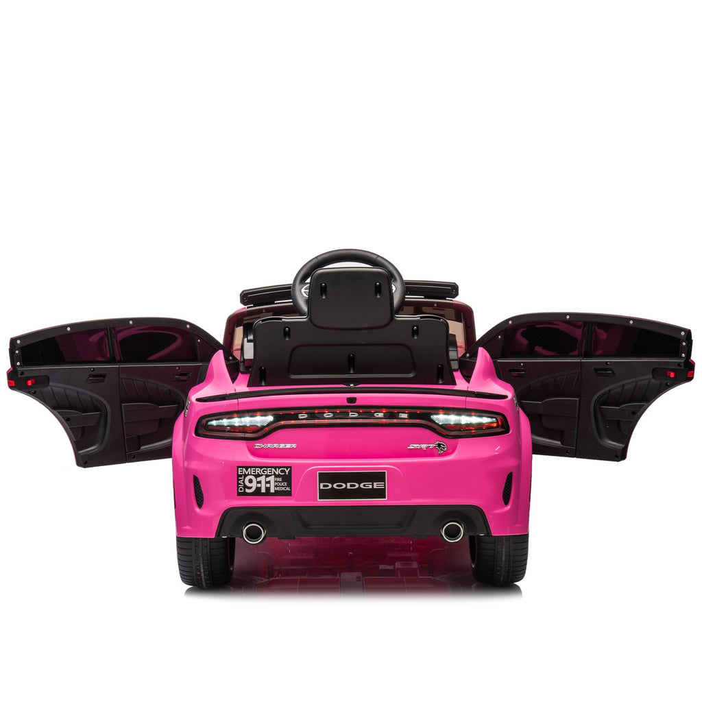 Yeah Depot - Licensed Dodge Charger,12v Kids ride on police car W/Parents Remote Control,anti-collision bar,Front& top alarm light design,Police car sticker,megaphone,three-speed,slow start,Four wheel suspension.