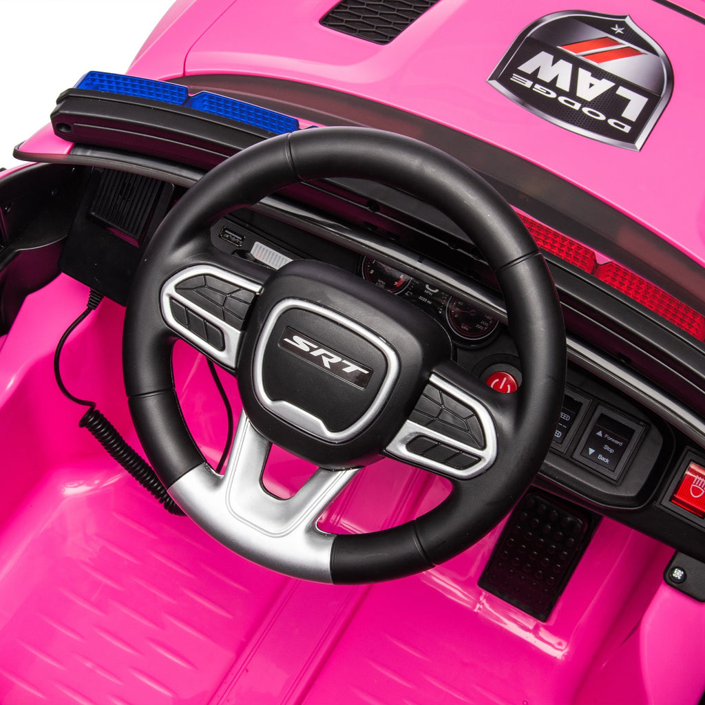 Yeah Depot - Licensed Dodge Charger,12v Kids ride on police car W/Parents Remote Control,anti-collision bar,Front& top alarm light design,Police car sticker,megaphone,three-speed,slow start,Four wheel suspension.