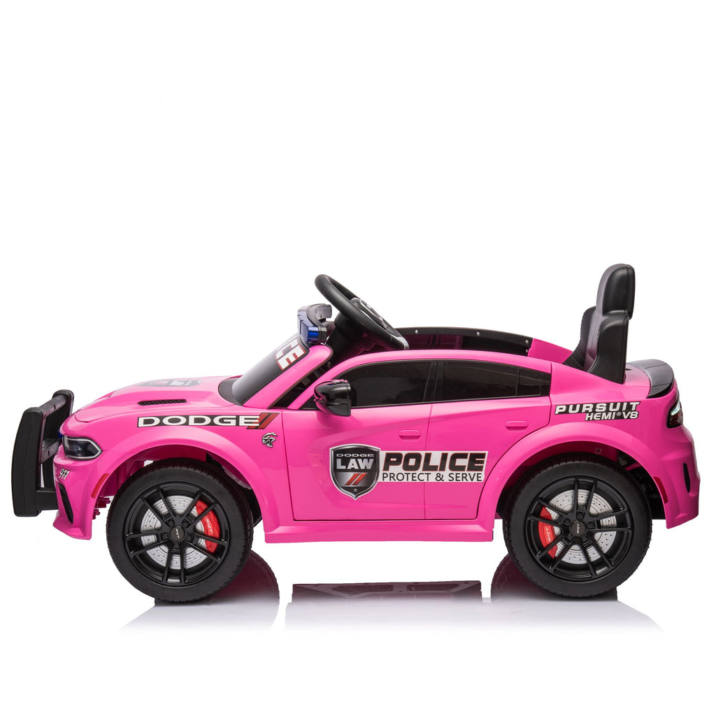Yeah Depot - Licensed Dodge Charger,12v Kids ride on police car W/Parents Remote Control,anti-collision bar,Front& top alarm light design,Police car sticker,megaphone,three-speed,slow start,Four wheel suspension.