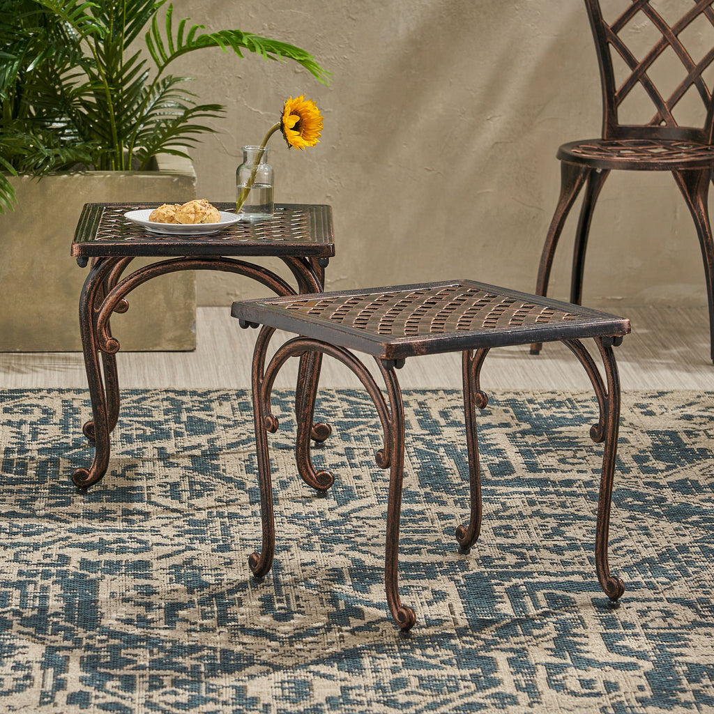 Yeah Depot - LAUGHLIN KD CAST END TABLE [SET OF 2 PCS]