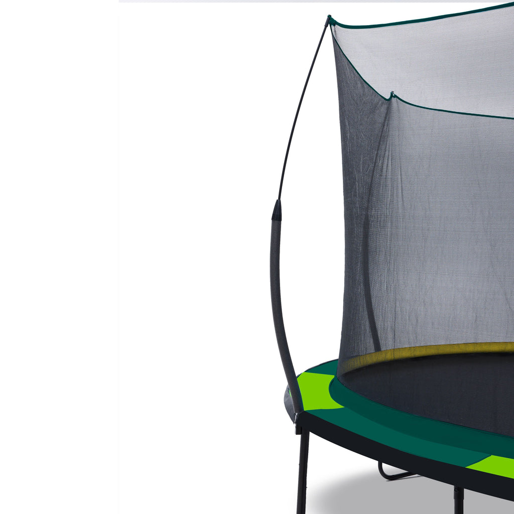 Yeah Depot - YC 14FT Recreational Trampolines with Enclosure for Kids and Adults with Patented Fiberglass Curved Poles Pumpkin -Green