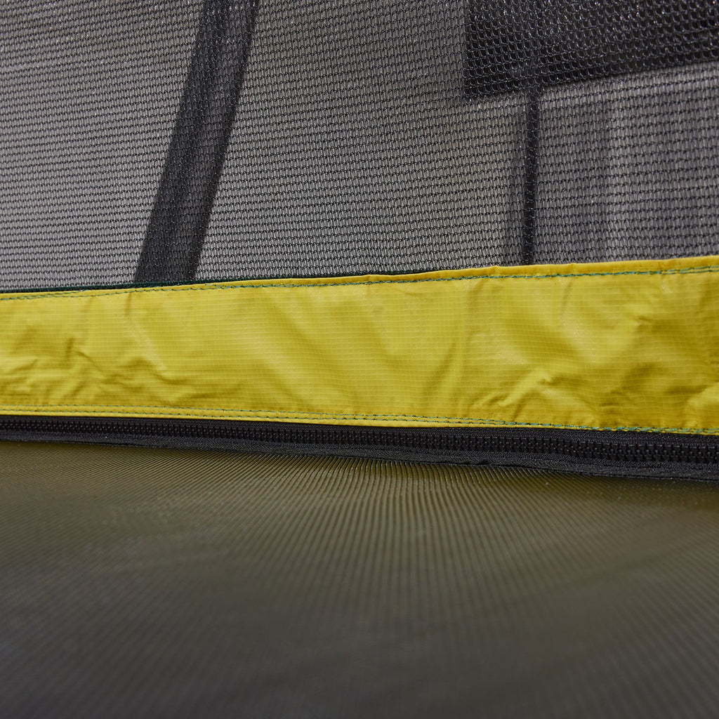 Yeah Depot - YC 14FT Recreational Trampolines with Enclosure for Kids and Adults with Patented Fiberglass Curved Poles Pumpkin -Green