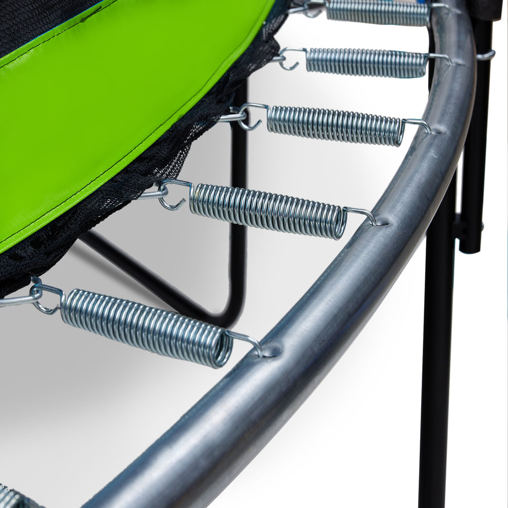 Yeah Depot - YC 14FT Recreational Trampolines with Enclosure for Kids and Adults with Patented Fiberglass Curved Poles Pumpkin -Green