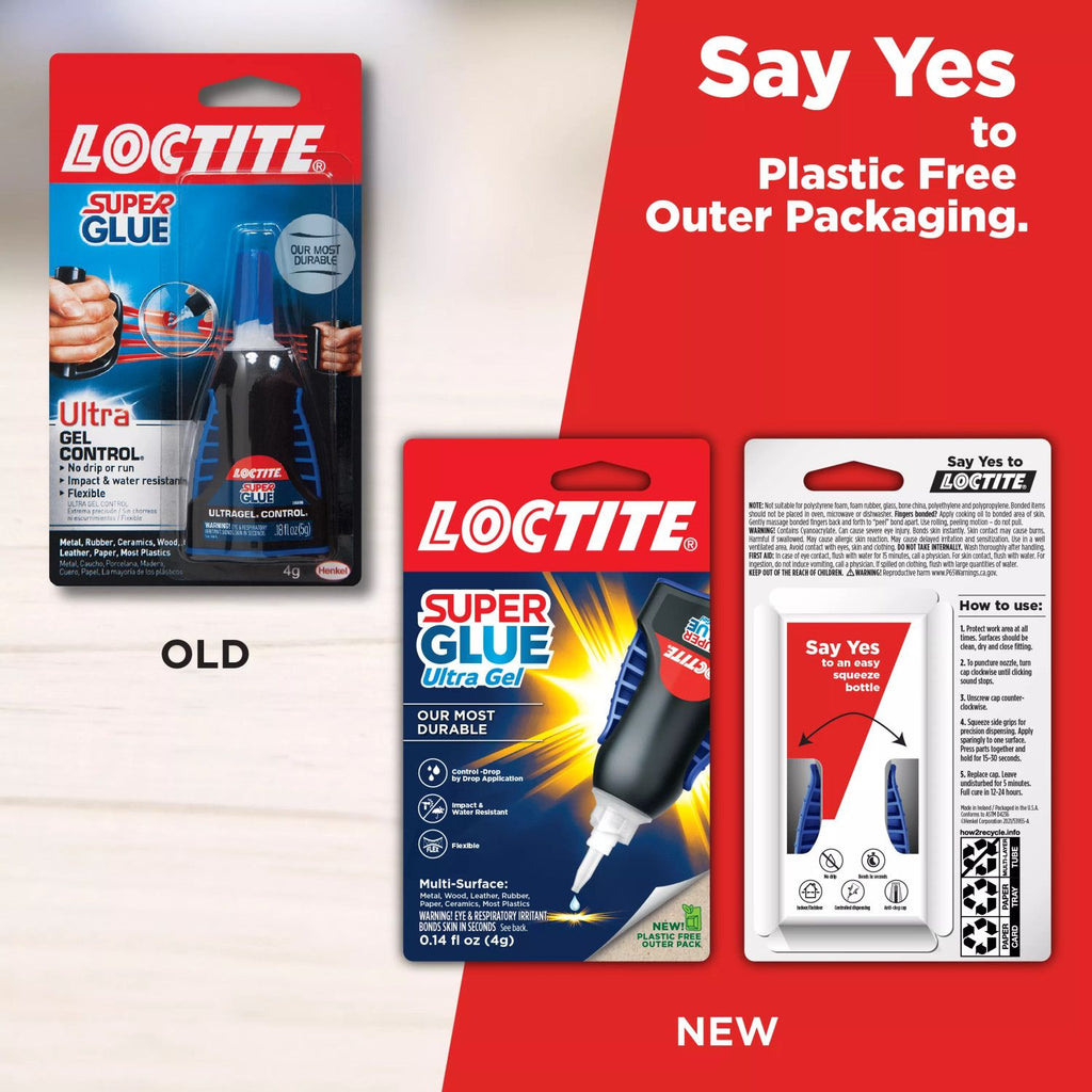 Flexile - Loctite Super Glue Ultra Gel Control, Pack of 1, Clear 4 g Bottle