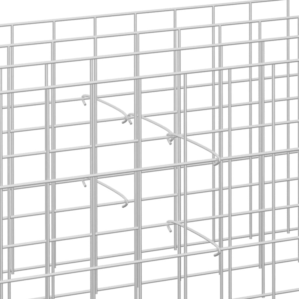 Home Life Boutique - Gabion Hooks 50 pcs Galvanized Steel 11.8''