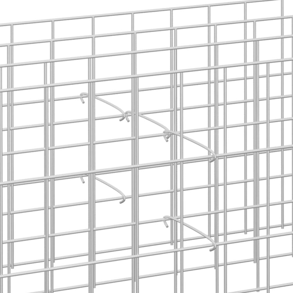Home Life Boutique - Gabion Hooks 50 pcs Galvanized Steel 7.9''