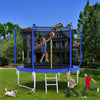 Yeah Depot - 8FT Trampoline with Basketball Hoop, ASTM Approved Reinforced Type Outdoor Trampoline with Enclosure Net