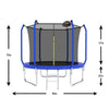 Yeah Depot - 8FT Trampoline with Basketball Hoop, ASTM Approved Reinforced Type Outdoor Trampoline with Enclosure Net