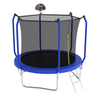 Yeah Depot - 10FT Trampoline with Basketball Hoop, ASTM Approved Reinforced Type Outdoor Trampoline with Enclosure Net