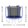 Yeah Depot - 10FT Trampoline with Basketball Hoop, ASTM Approved Reinforced Type Outdoor Trampoline with Enclosure Net