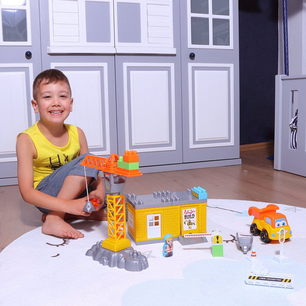 Sanal Magaza - Ogi Mogi Toys Construction Blocks & Crane 44 Pieces