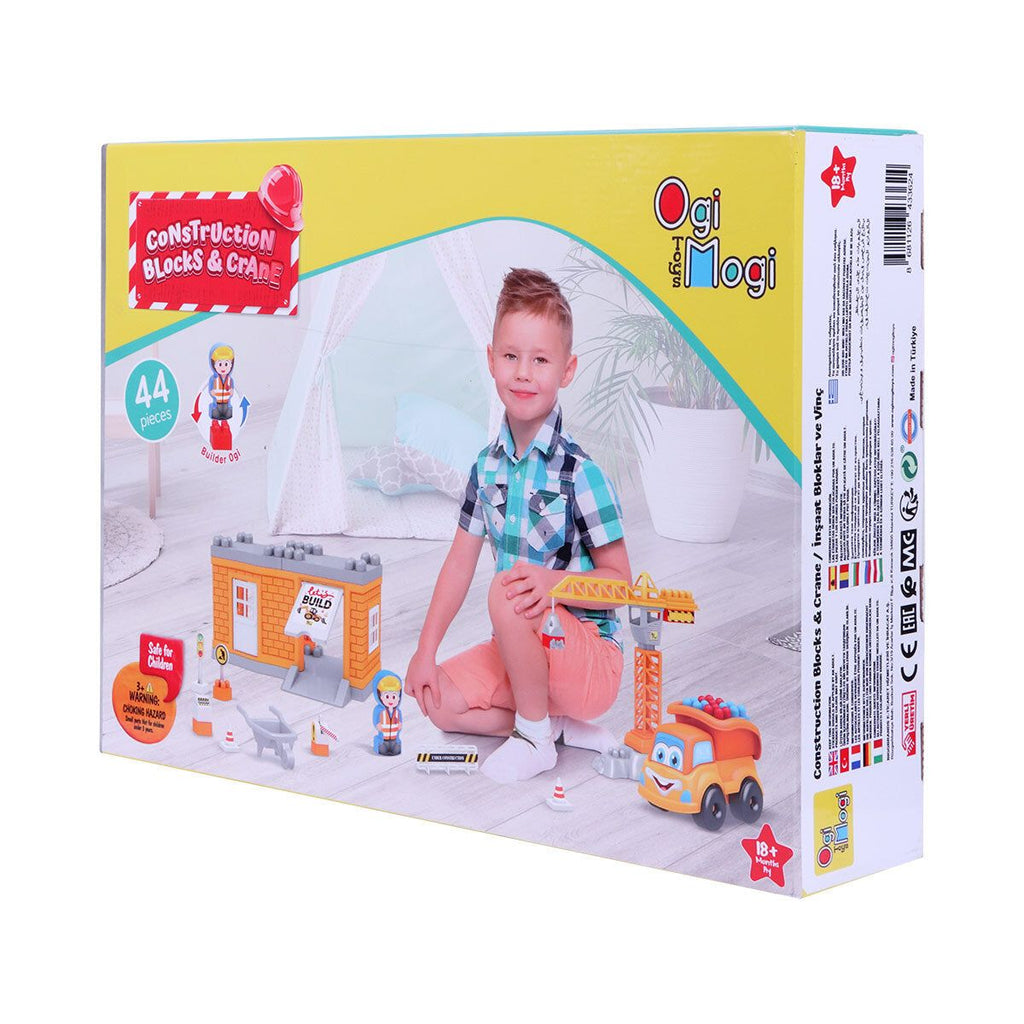 Sanal Magaza - Ogi Mogi Toys Construction Blocks & Crane 44 Pieces