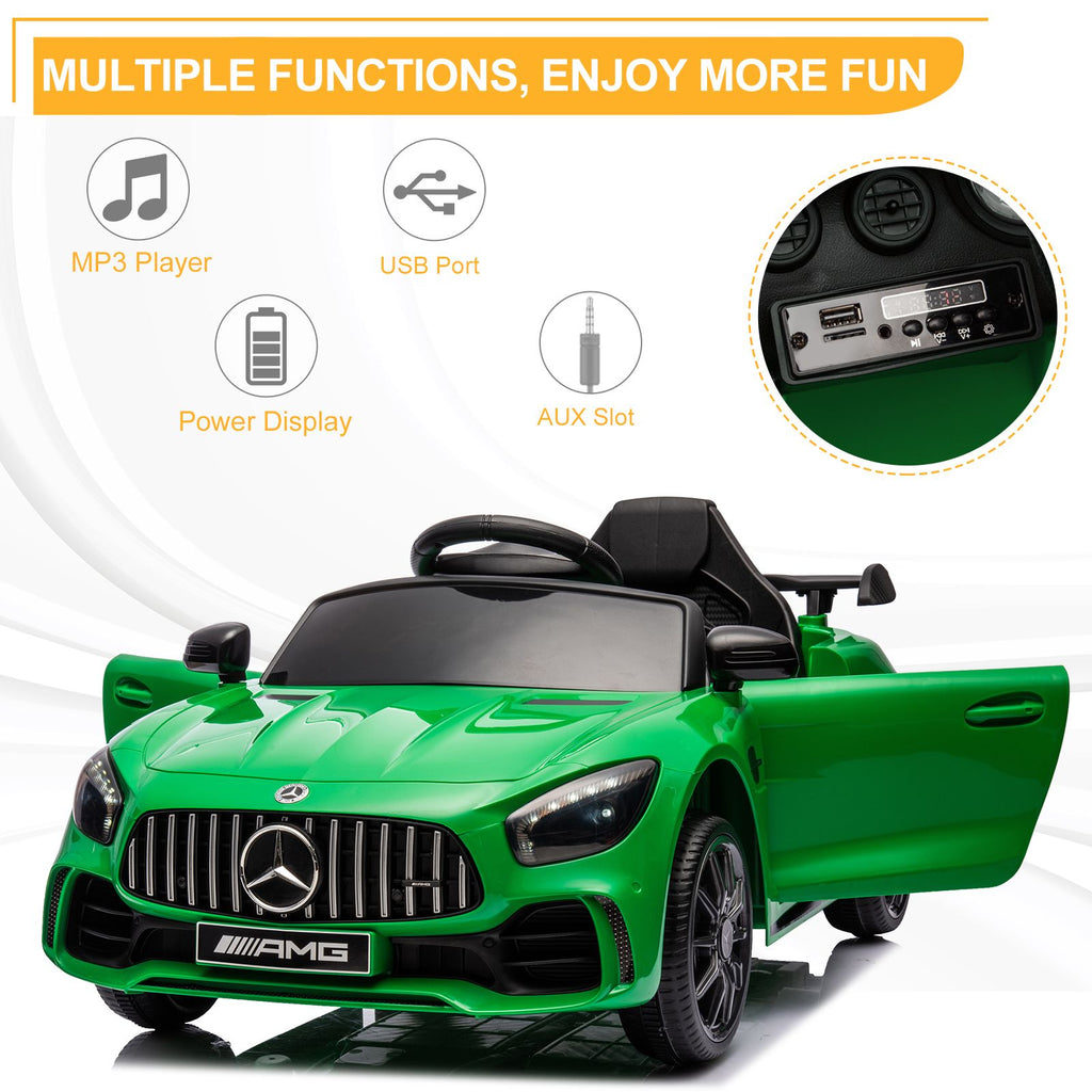inQ Boutique - LEADZM Dual Drive 12V 4.5Ah with 2.4G Remote Control Mercedes-Benz Sports Car Green