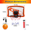 Eggracks by Global Phoenix - Indoor Mini Basketball Hoop Set Over Door Basketball Hoop with 4 Inflatable Balls Electric Audio Scorer Foldable Basket Gift for Kids and Adults