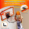 Eggracks by Global Phoenix - Indoor Mini Basketball Hoop Set Over Door Basketball Hoop with 4 Inflatable Balls Electric Audio Scorer Foldable Basket Gift for Kids and Adults