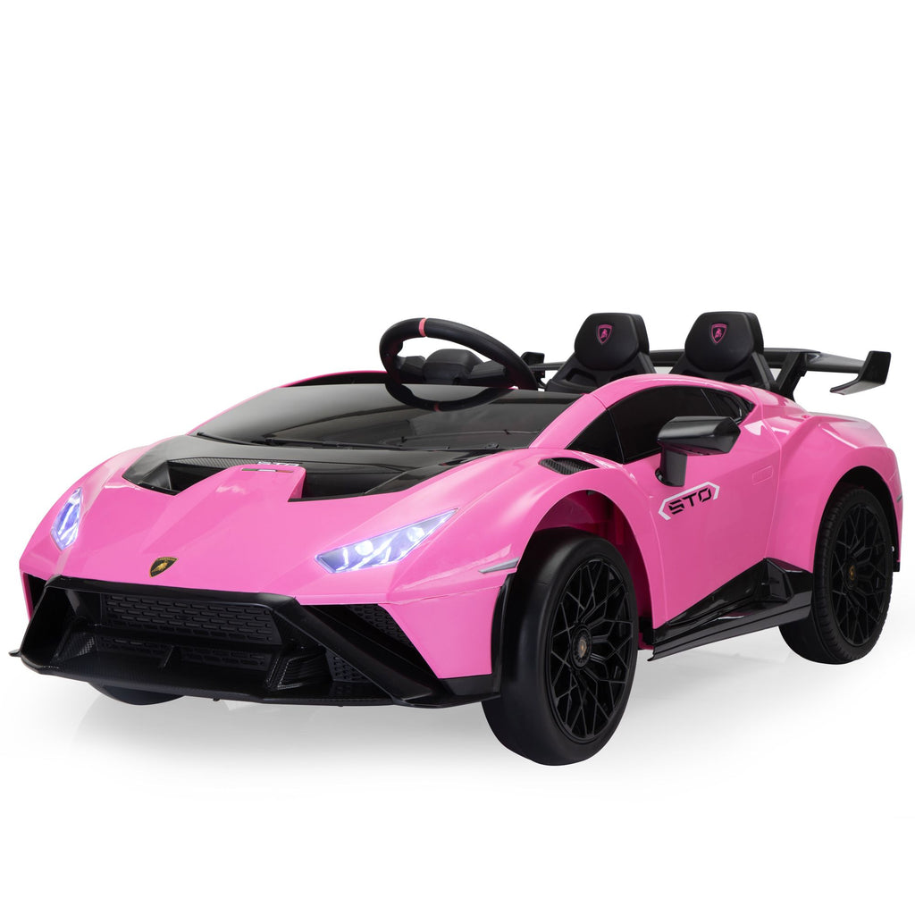 FX070 - 24V Kids Electric Car, Battery Powered Sports Car w/ 2.4G Remote Control, LED Lights, Music, USB, High-Low Speed, Drifting, Gift for Children 3-8