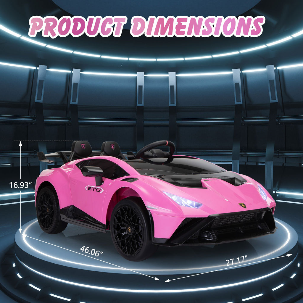 FX070 - 24V Kids Electric Car, Battery Powered Sports Car w/ 2.4G Remote Control, LED Lights, Music, USB, High-Low Speed, Drifting, Gift for Children 3-8