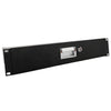 inQ Boutique - 19'' 2U Steel Plate DJ Drawer Equipment Cabinet with Keys Black